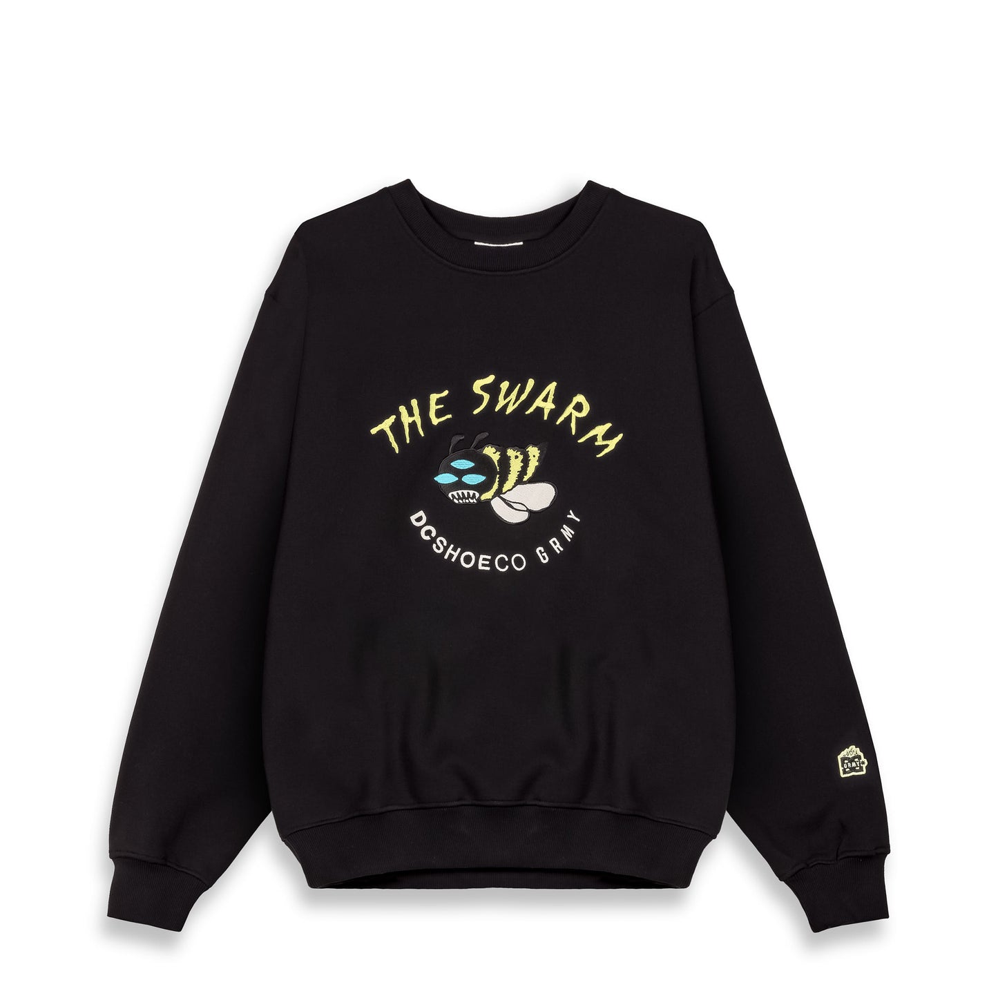 THE SWARM DC SHOES X GRIMEY VINTAGE CREWNECK BLACK