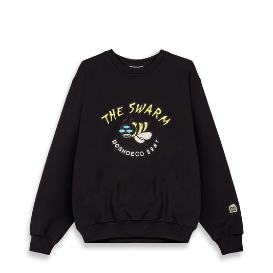 THE SWARM DC SHOES X GRIMEY VINTAGE CREWNECK BLACK