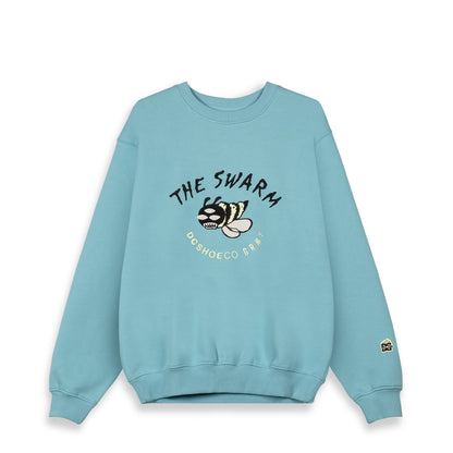 THE SWARM DC SHOES X GRIMEY VINTAGE CREWNECK BLUE