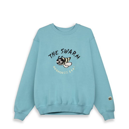 THE SWARM DC SHOES X GRIMEY VINTAGE CREWNECK BLUE