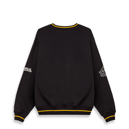 MUD'S THE RESIDENCE V NECK VINTAGE CREWNECK BLACK