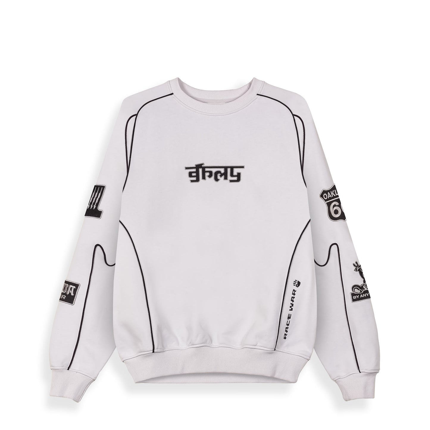 RACE WAR VINTAGE CREWNECK LIGHT GREY