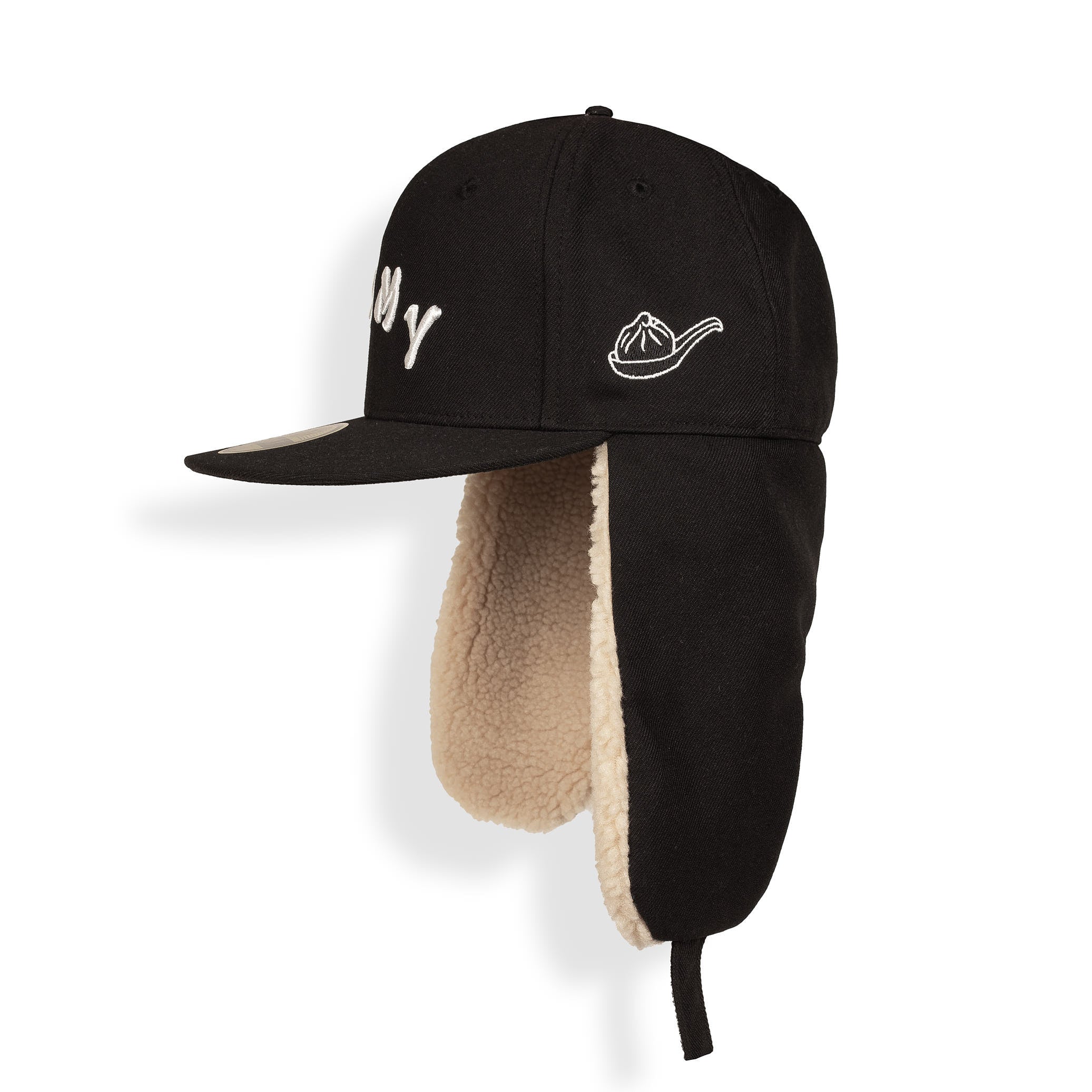SAMPANS TRAPPER FITTED CAP BLACK – Grimey Store