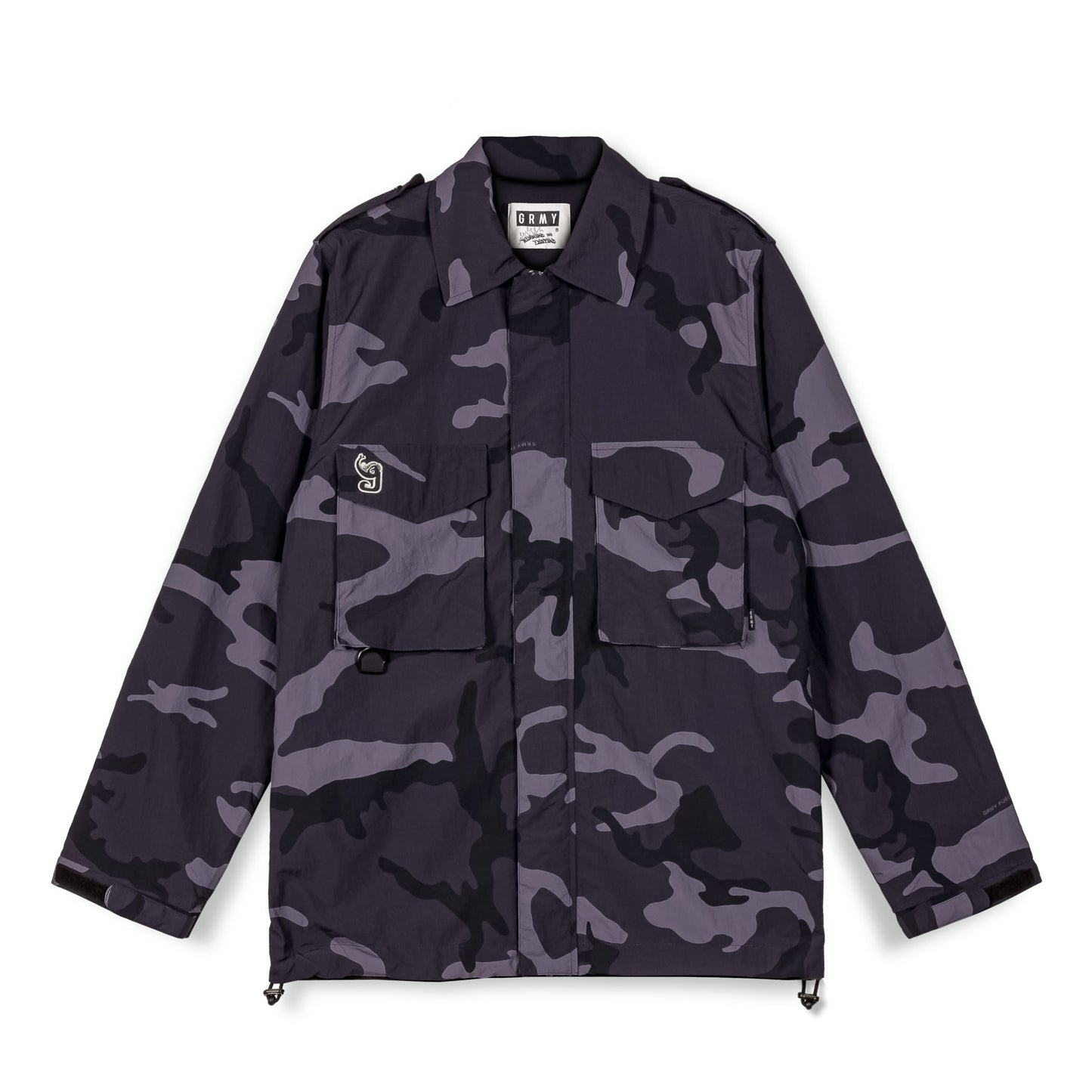 ALL OVER PRINT TUSKER TEMPLE TRACK JACKET BLACK