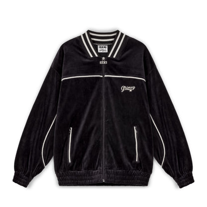 MADRID VELVET TRACK JACKET BLACK