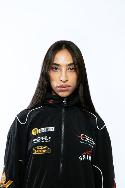 THE LOWER DEPTHS TRACK JACKET BLACK