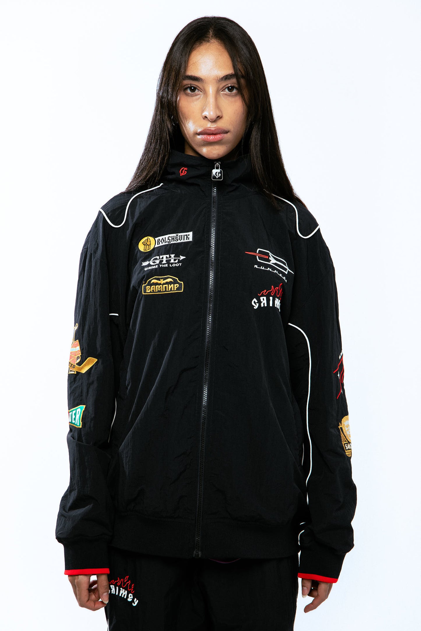 THE LOWER DEPTHS TRACK JACKET BLACK