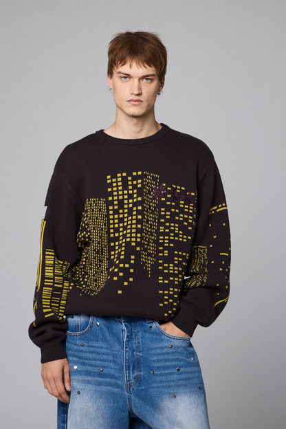 ROYAL PAW KNIT SWEATER BLACK