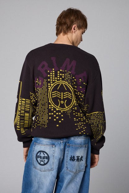 ROYAL PAW KNIT SWEATER BLACK