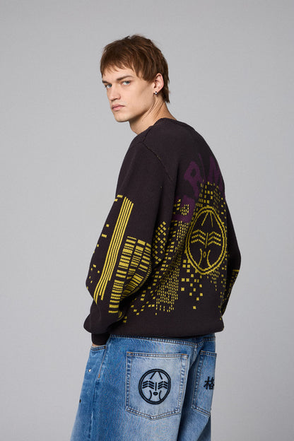 ROYAL PAW KNIT SWEATER BLACK