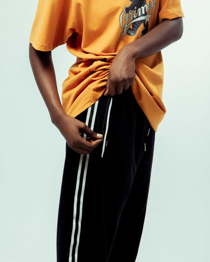 MADRID VELVET TRACK PANTS BLACK