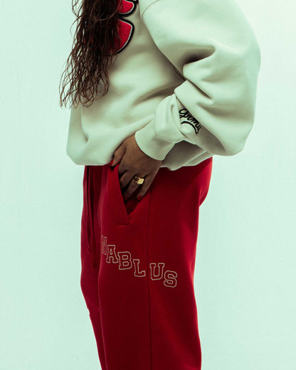 NABLUS SWEATPANTS DARK RED