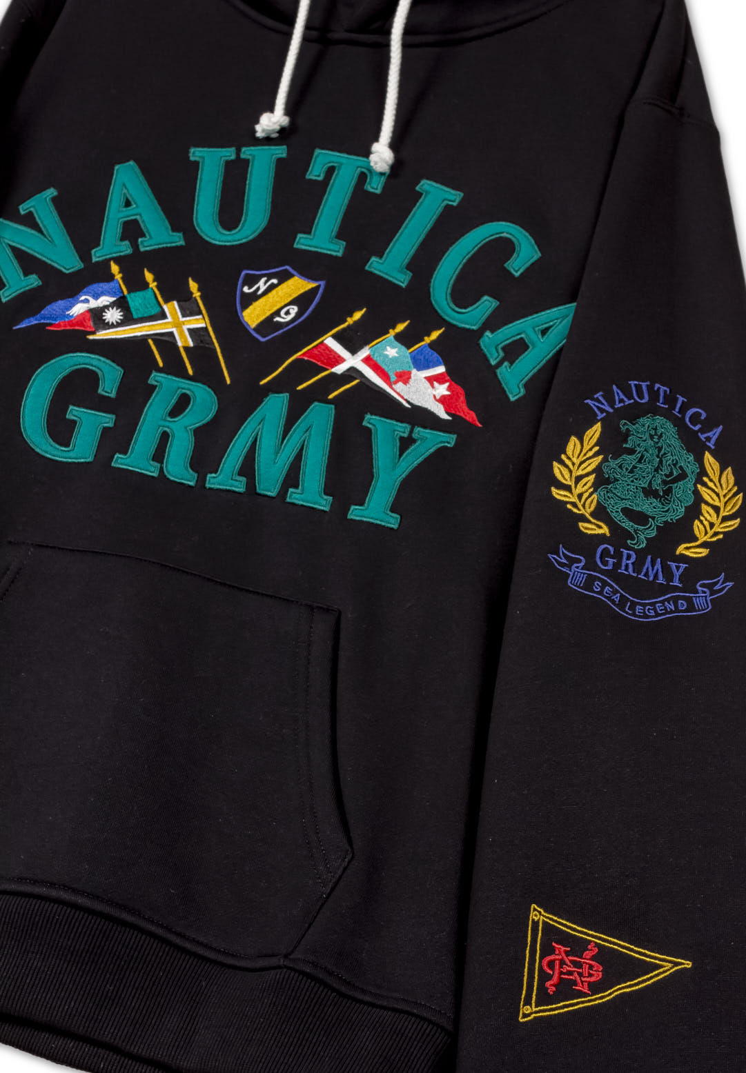 MIGHTY HARMONIST NAUTICA X GRMY VINTAGE HOODIE BLACK