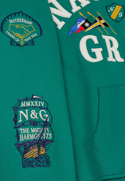 MIGHTY HARMONIST NAUTICA X GRMY VINTAGE HOODIE GREEN