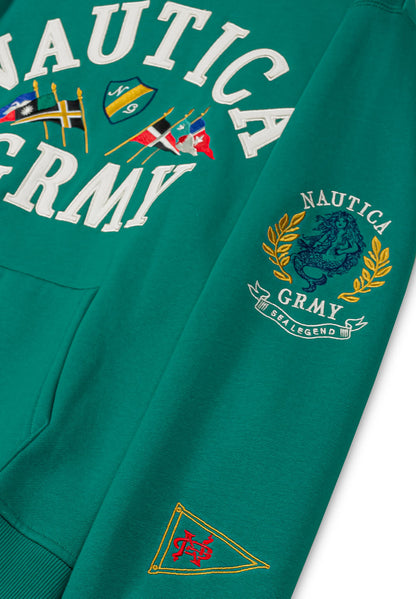 MIGHTY HARMONIST NAUTICA X GRMY VINTAGE HOODIE GREEN
