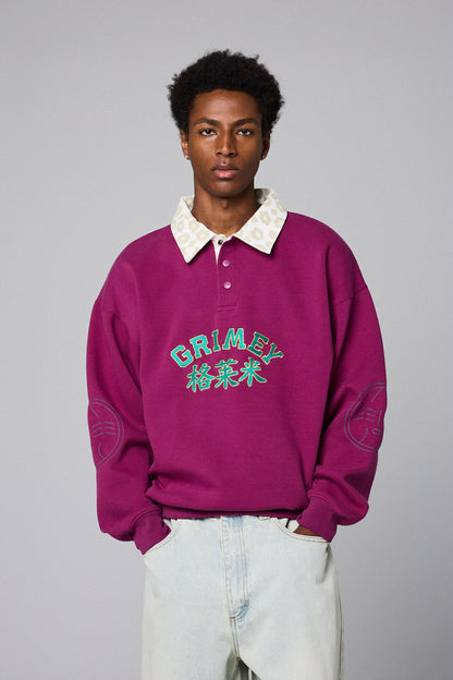 ROYAL PAW PIQUE POLO SWEATSHIRT WINE