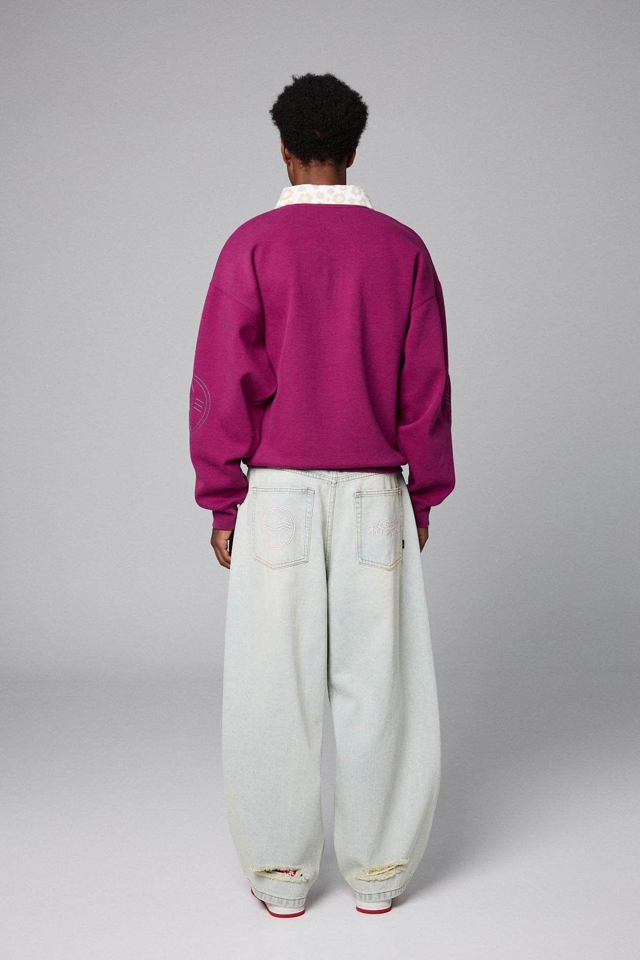 ROYAL PAW PIQUE POLO SWEATSHIRT WINE