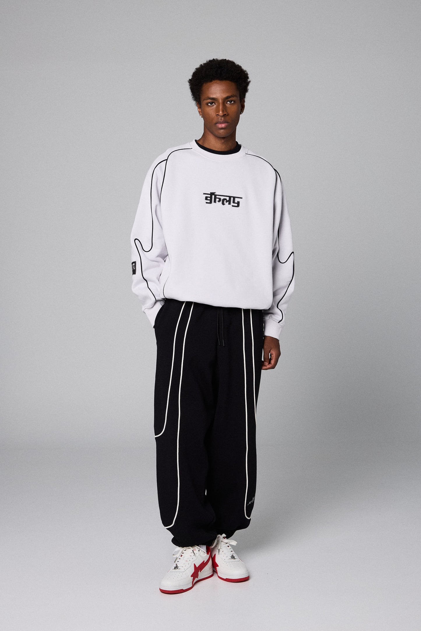 RACE WAR VINTAGE CREWNECK LIGHT GREY