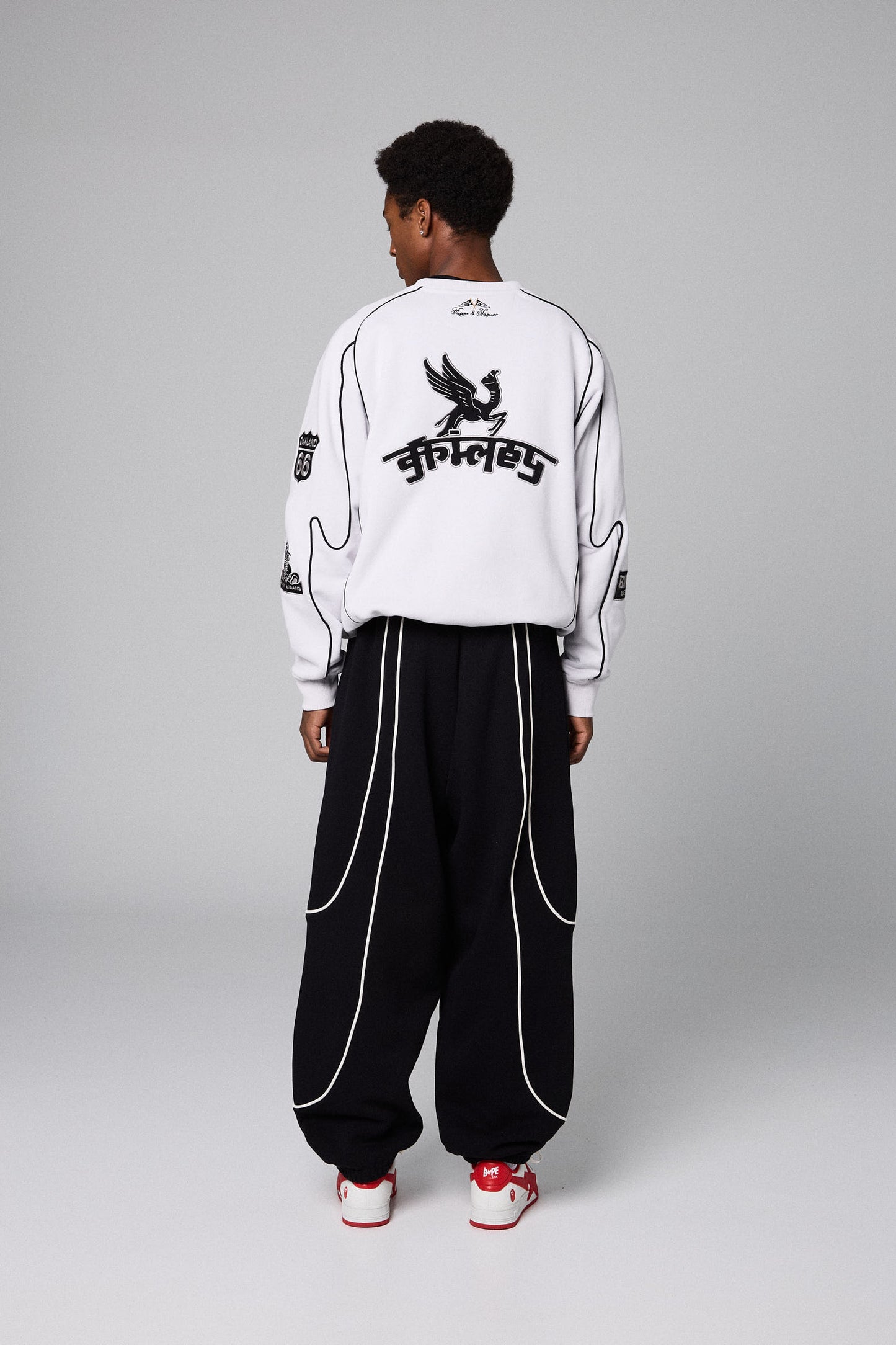 RACE WAR VINTAGE CREWNECK LIGHT GREY