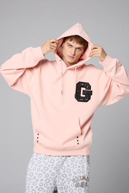 ROYAL PAW HOTFIX REGULAR HOODIE PINK