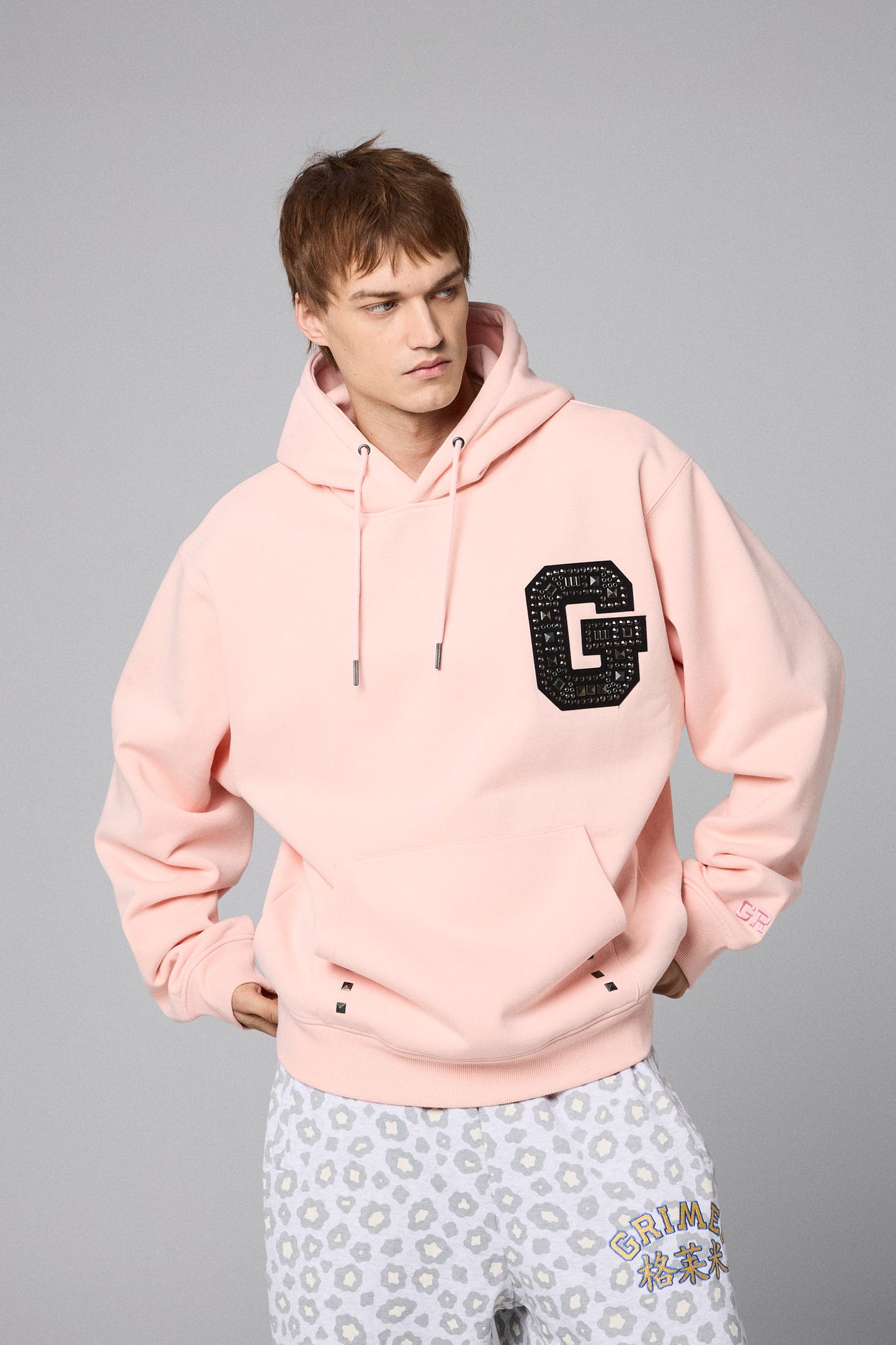 ROYAL PAW HOTFIX REGULAR HOODIE PINK