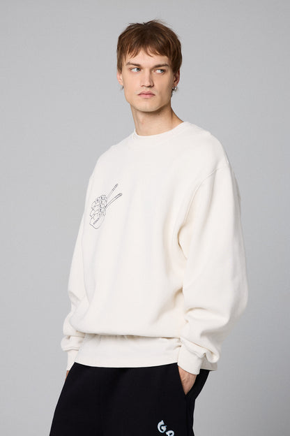 SAMPANS VINTAGE CREWNECK OFF WHITE