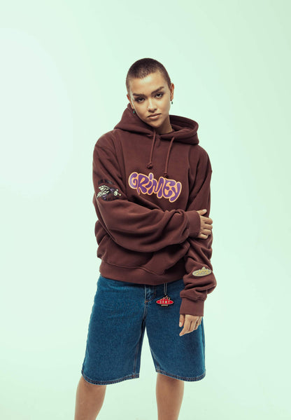 BLOODSUCKER VINTAGE HOODIE BROWN