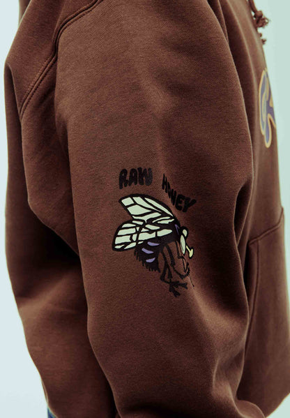 BLOODSUCKER VINTAGE HOODIE BROWN