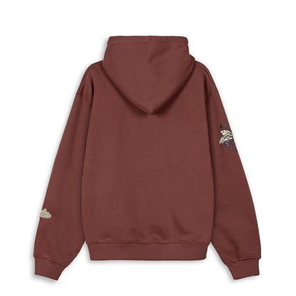 BLOODSUCKER VINTAGE HOODIE BROWN