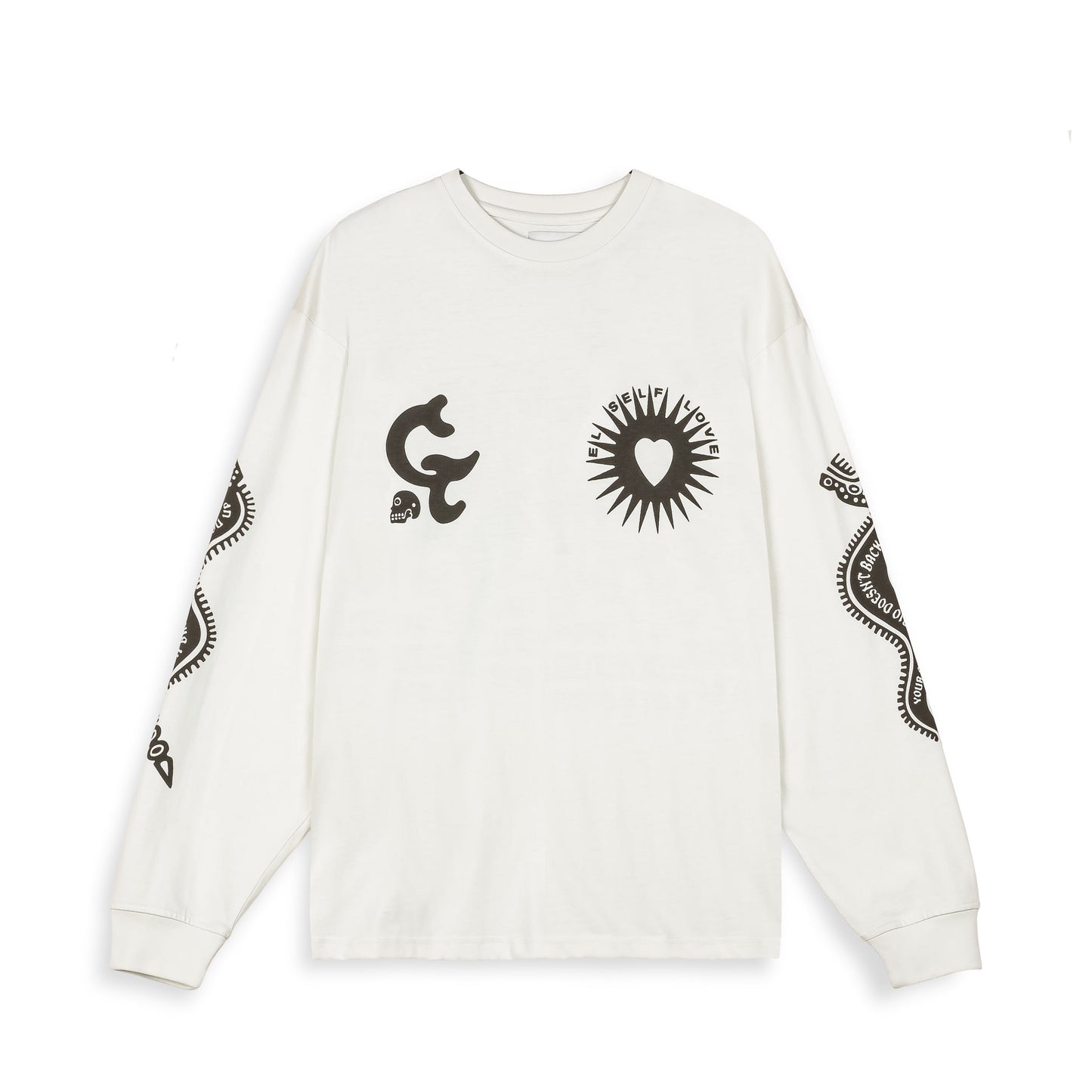 CAUSING PANIC LONG SLEEVE TEE OFF WHITE