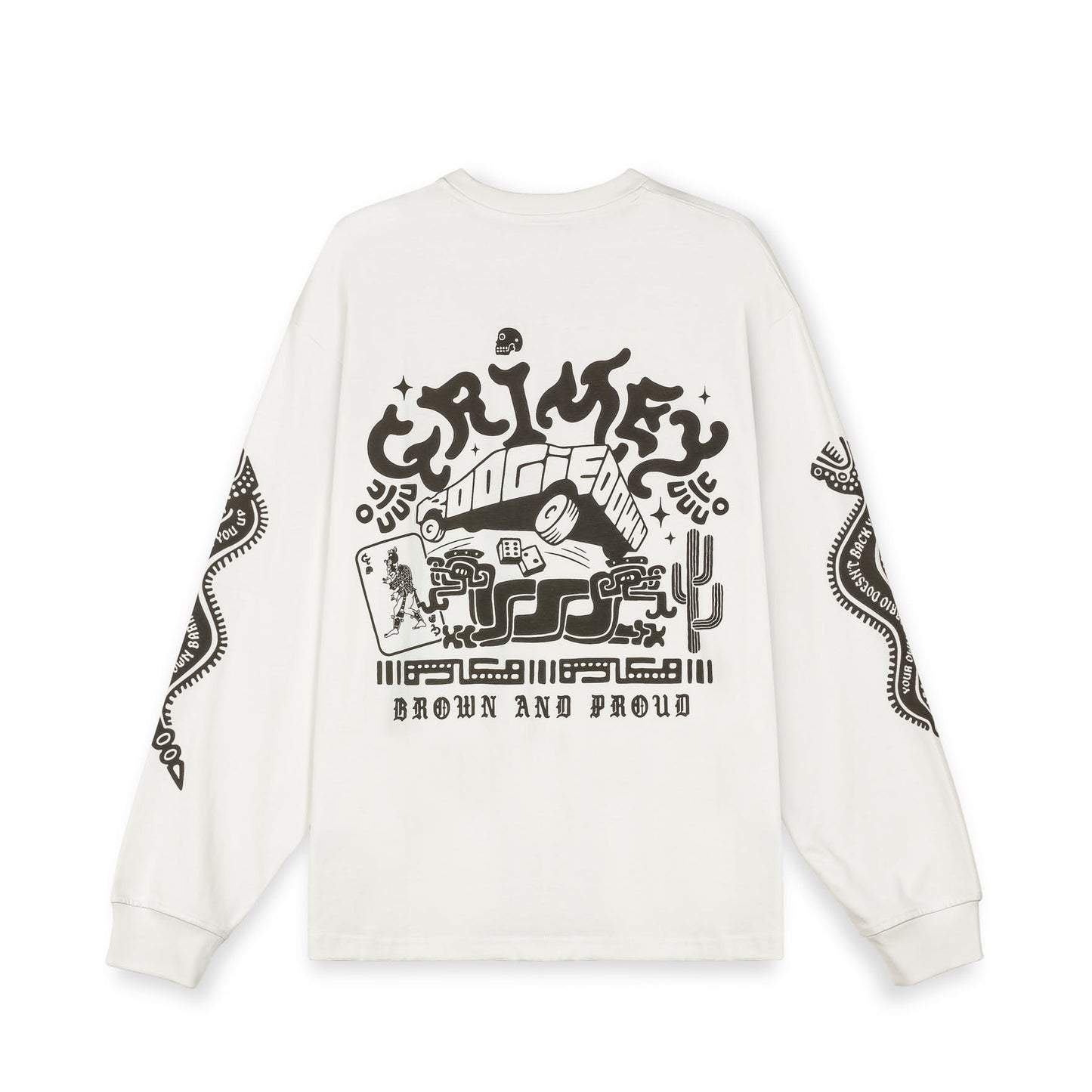 CAUSING PANIC LONG SLEEVE TEE OFF WHITE