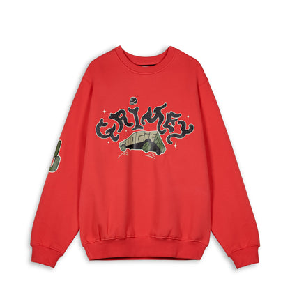 CAUSING PANIC THE CHARLESTON BLVD VINTAGE CREWNECK RED