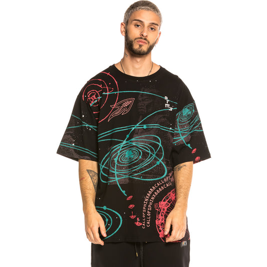 GRIMEY GRIMEY CALL OF YORE ALL OVER PRINT TEE BLK