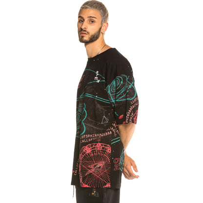 GRIMEY GRIMEY CALL OF YORE ALL OVER PRINT TEE BLK