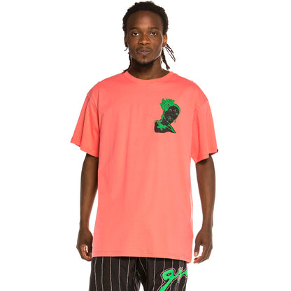 GRIMEY GRIMEY BITTER CROP TEE CORAL