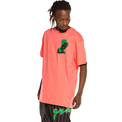 GRIMEY GRIMEY BITTER CROP TEE CORAL