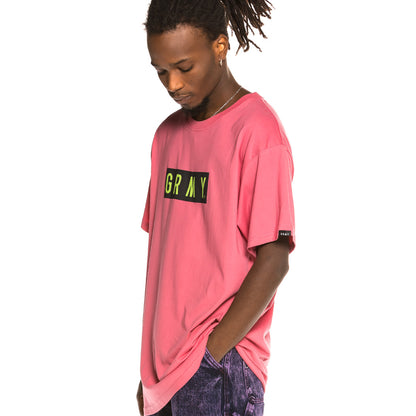 GRIMEY GRIMEY BOX LOGO TEE PURPLE