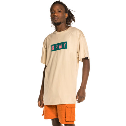 GRIMEY GRIMEY BOX LOGO TEE SAND