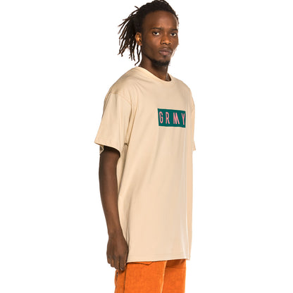 GRIMEY GRIMEY BOX LOGO TEE SAND