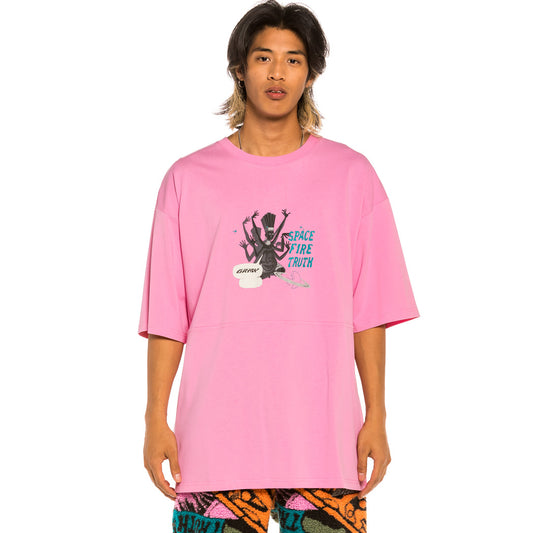 GRIMEY SPACE LADY HEAVY WEIGHT TEE PINK