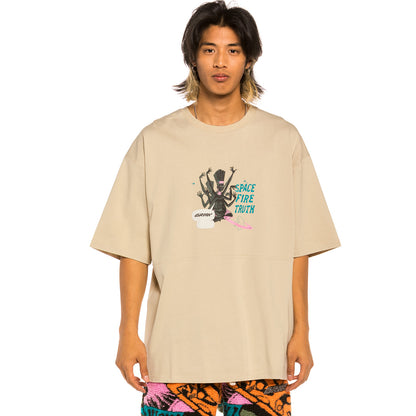 GRIMEY SPACE LADY HEAVY WEIGHT TEE SAND