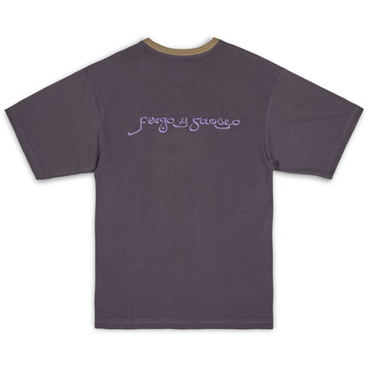 GRIMEY LOST BOYS HEAVYWEIGHT TEE ANTHRACITE