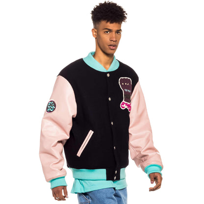 GRIMEY DAY DREAMER WOOL BASEBALL JACKET BLACK