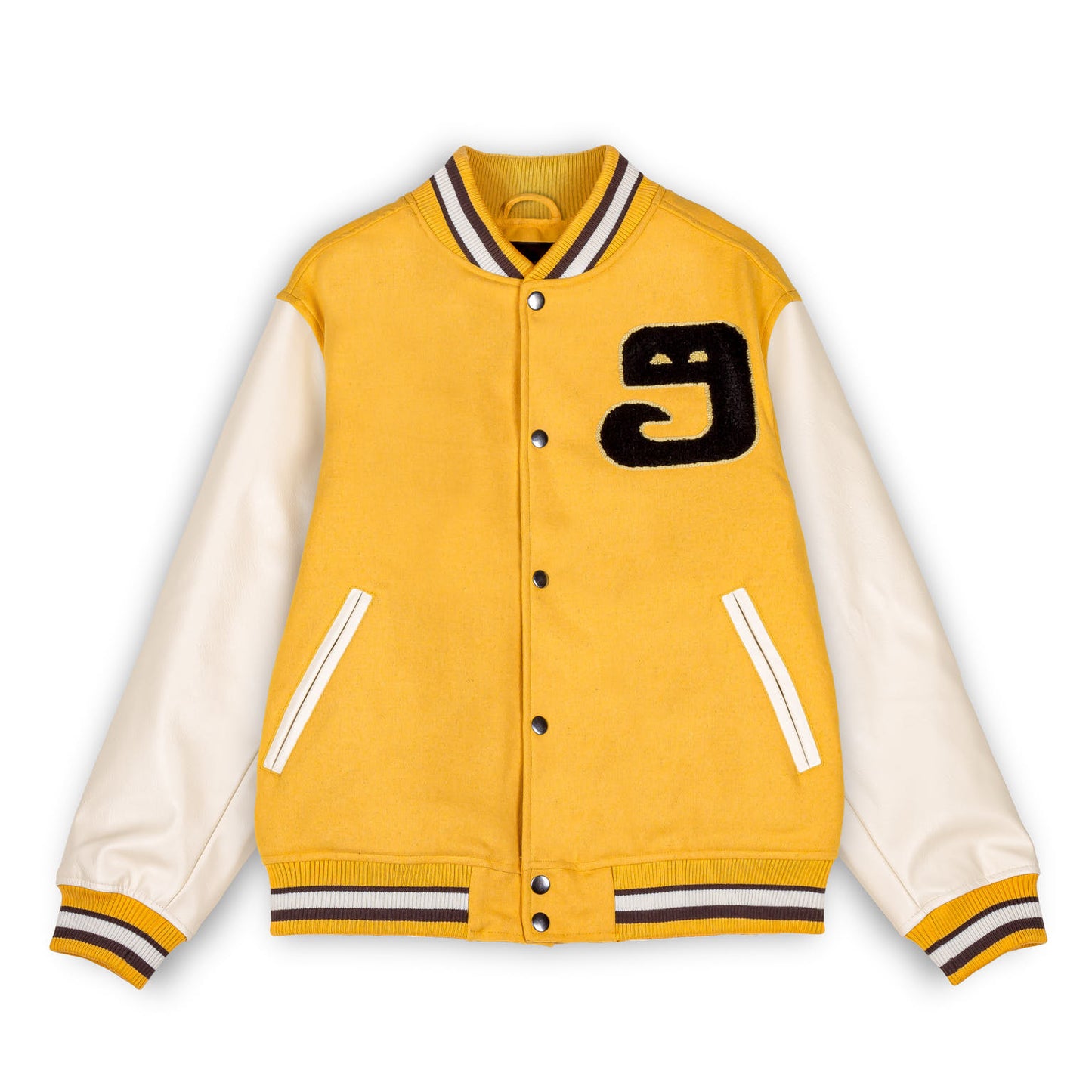 GRIMEY LUST MANTRA WOOL BASEBALL JACKET YELLOW