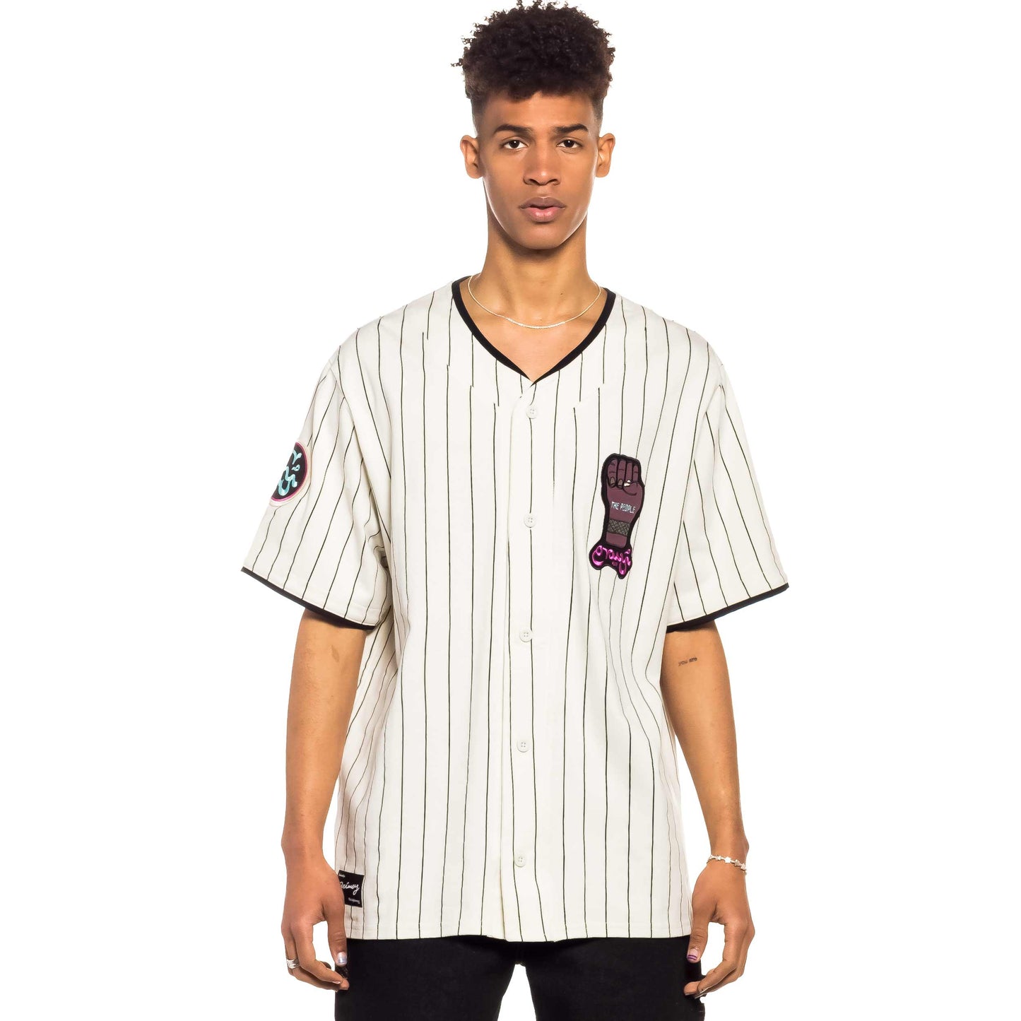 GRIMEY DAY DREAMER STRIPES BASEBALL JERSEY WHITE