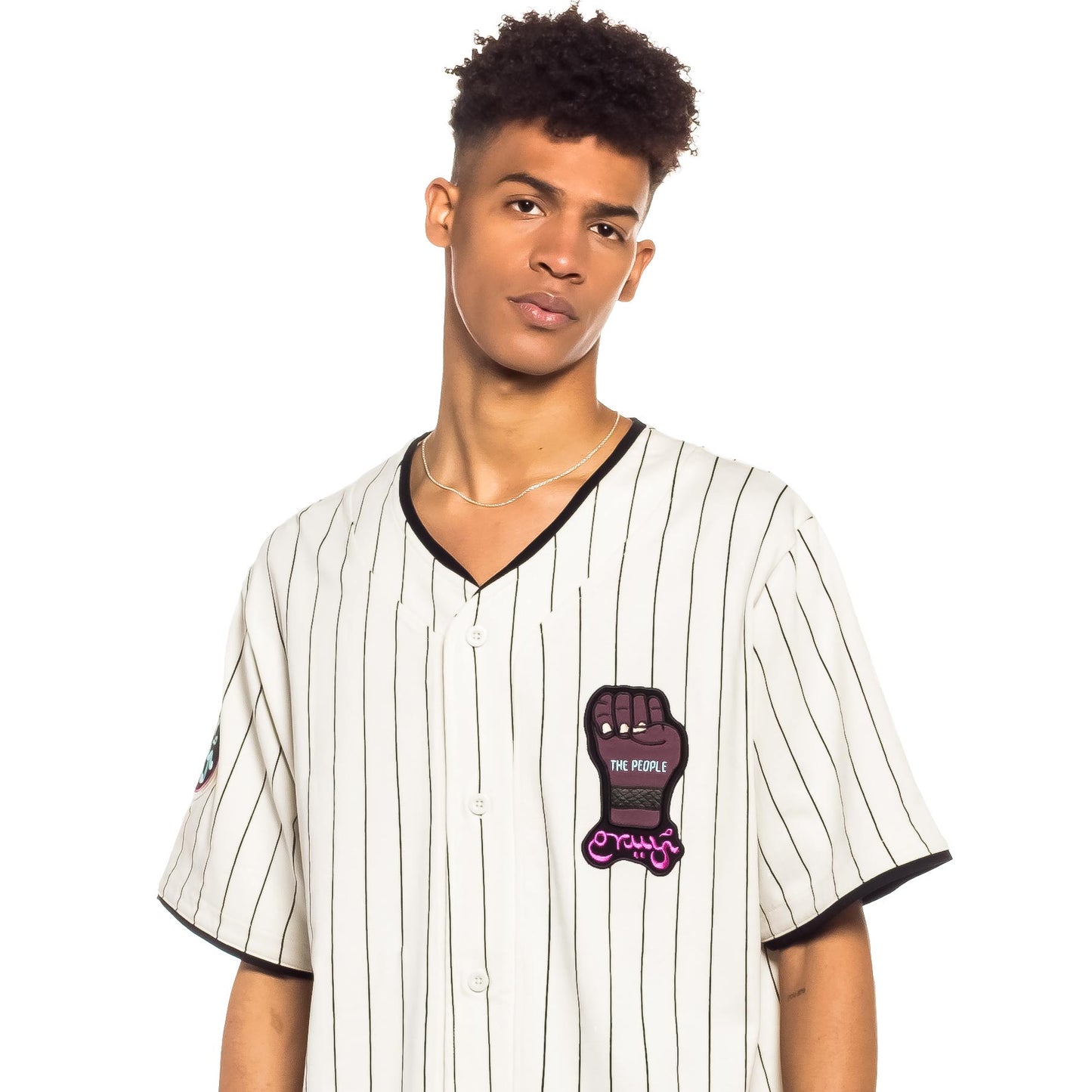 GRIMEY DAY DREAMER STRIPES BASEBALL JERSEY WHITE