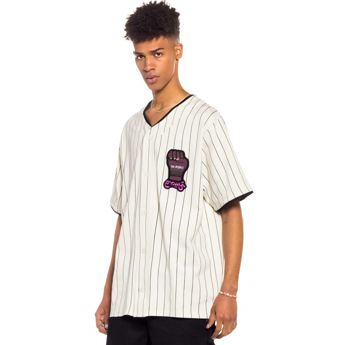 GRIMEY DAY DREAMER STRIPES BASEBALL JERSEY WHITE