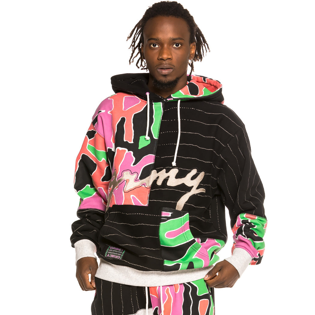 GRIMEY STRANGE FRUIT ALL OVER PRINT HOODIE BLACK