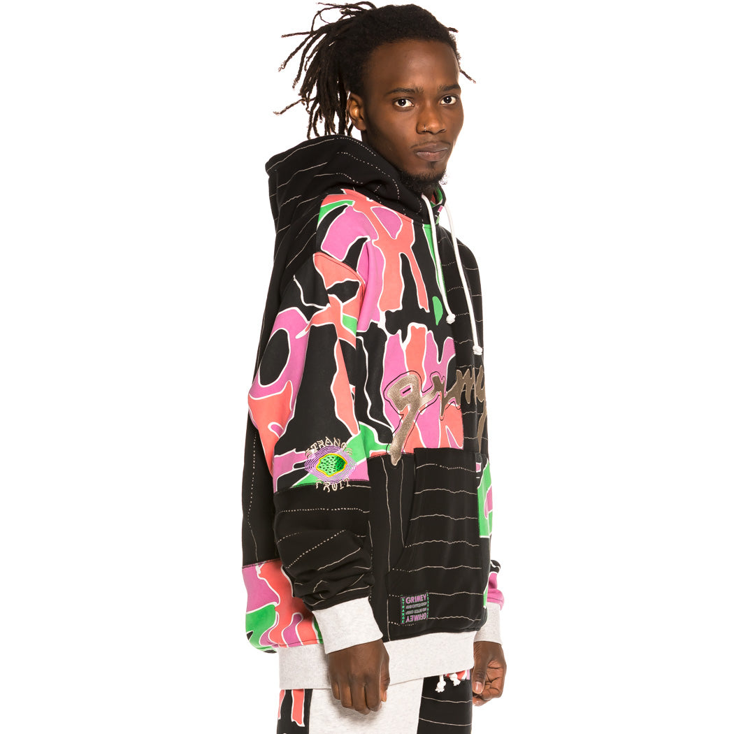 GRIMEY STRANGE FRUIT ALL OVER PRINT HOODIE BLACK