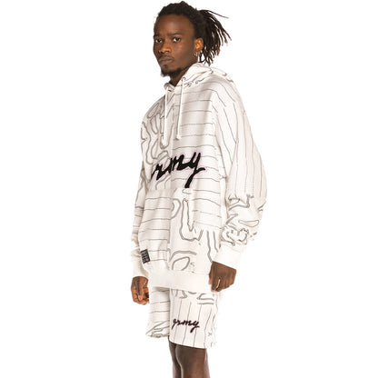 GRIMEY STRANGE FRUIT GRMY  HOODIE WHITE